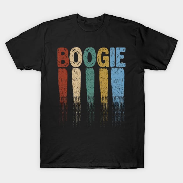 Boogie Music Music Lover Musician Retro Shirt Vintage Tees T-Shirt by Yassmina